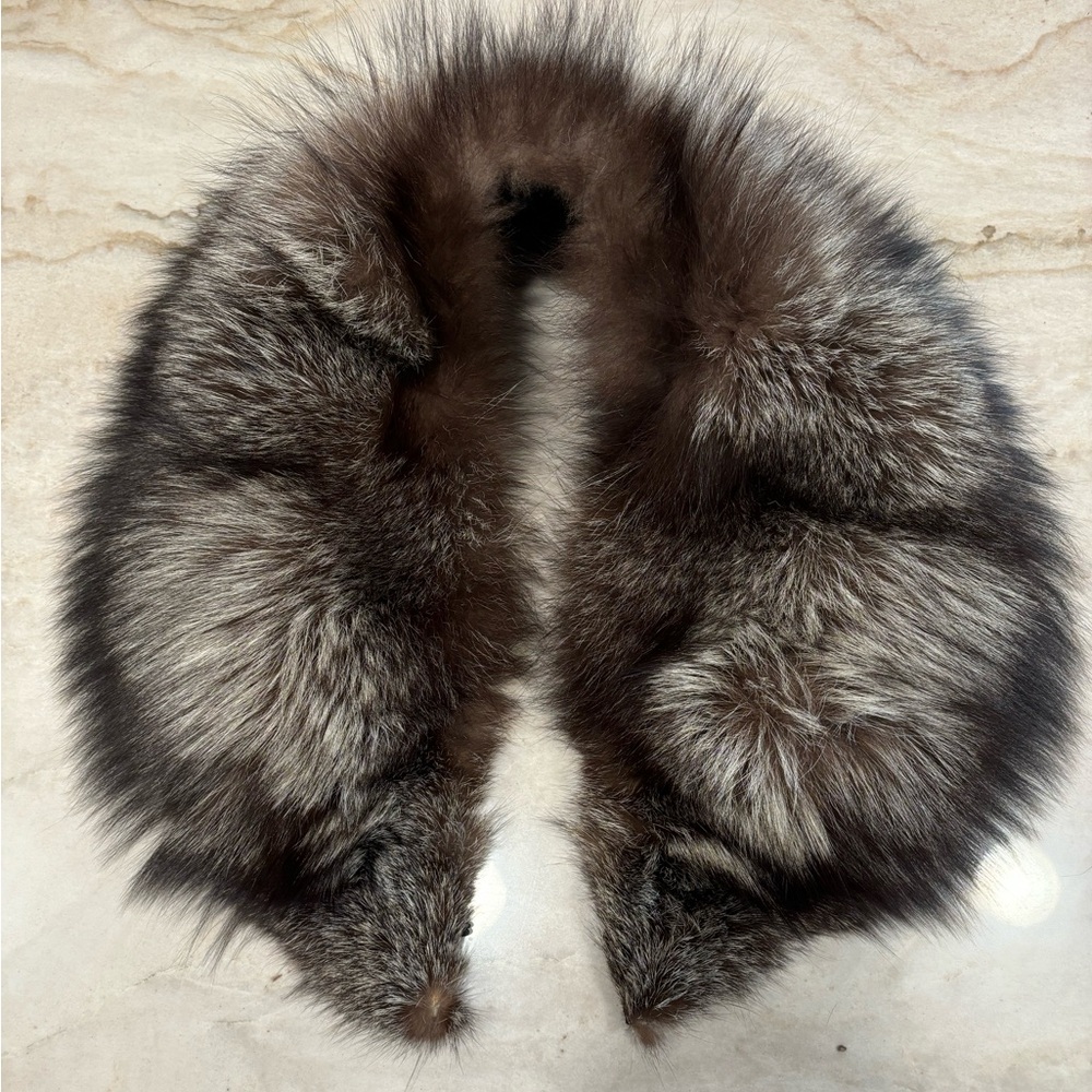 Luxurious Brown and Gray Fur Wrap